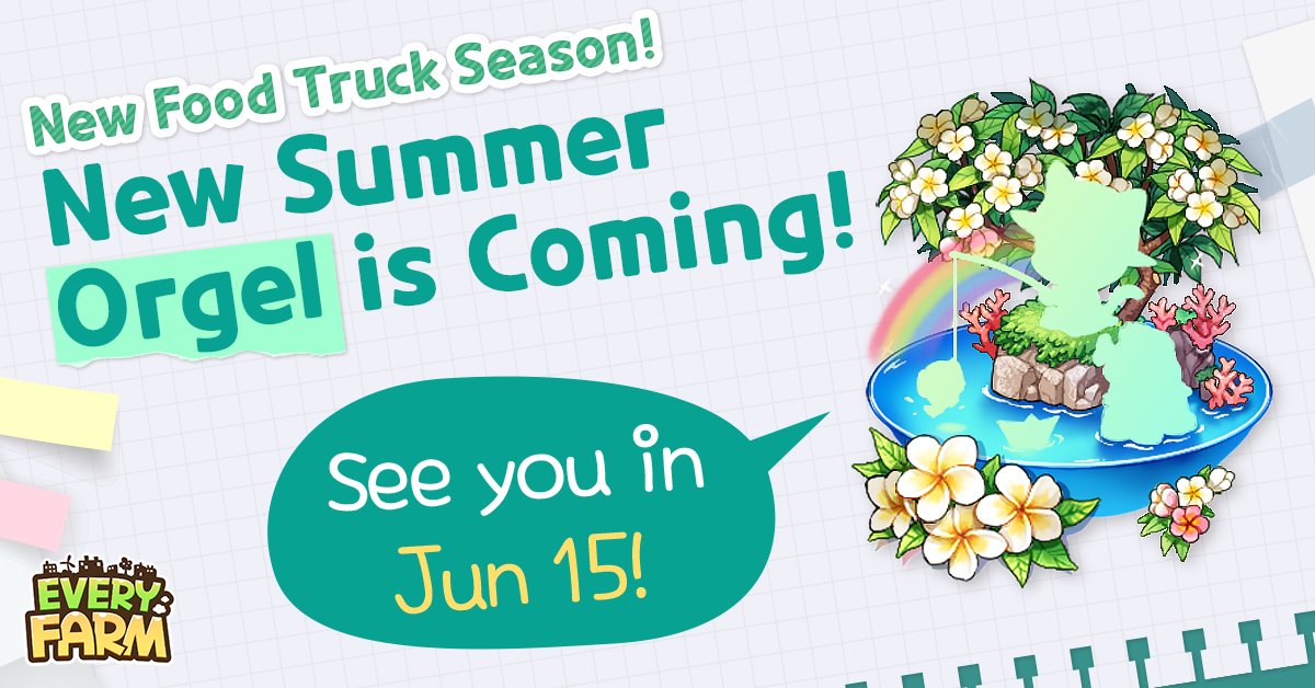 Hello Farmers! 👨‍🌾
June Update(6/15) is coming!  It's a new Food Truck season! 🚚

Look at those silhouettes. Could be a cute Orgel!
Plz look forward to it🤭💚

#GameUpdates #FarmManagement #SimulationGame #CasualGaming #FarmSimulator #FarmLife #MobileGaming #NewGame