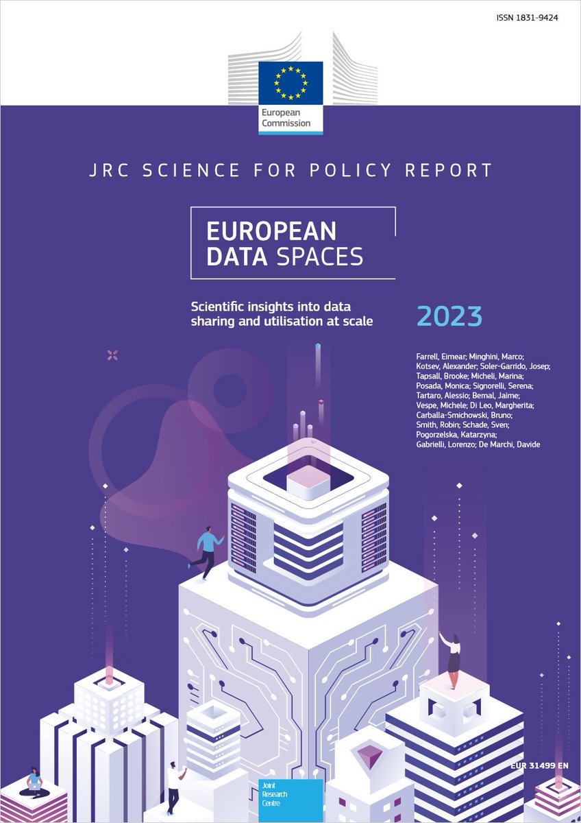 📢 Our JRC Science for Policy Report "European Data Spaces - Scientific Insights into Data Sharing and Utilisation at Scale" is out‼️

It offers our perspectives &amp; lessons learnt on data sharing to inform the establishment of 🇪🇺 data spaces.

Access it at europa.eu/!RBQXmx