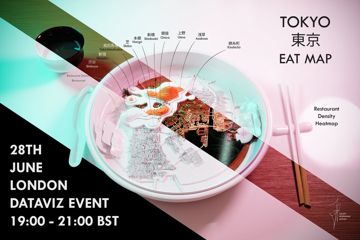 Looking for #dataviz inspiration? I'm going to present my creative processes for 3D charts and maps with open-source tools after <a href="/BroadPeter/">Peter Broad</a> 's (ONS) talk and insights on high-profile data vis outputs.
🗓️ Date: Wed, 28 Jun 2023 7:00PM
⬇️Register: Link below