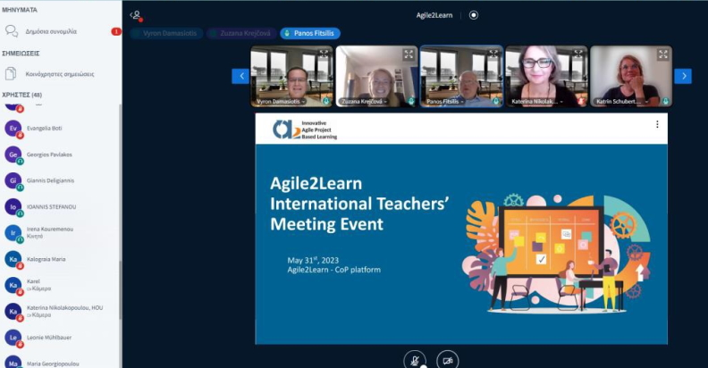 🥳We are happy about the international #Agile2Learn online-meeting with teachers from all partner countries which was rolled out some days ago. Read more about it and learn how to join our Community of Practice!! bit.ly/3P43jGF 
<a href="/helliwood/">Helliwood</a> #epma <a href="/uth_gr/">University Thessaly</a> #consorzioroma