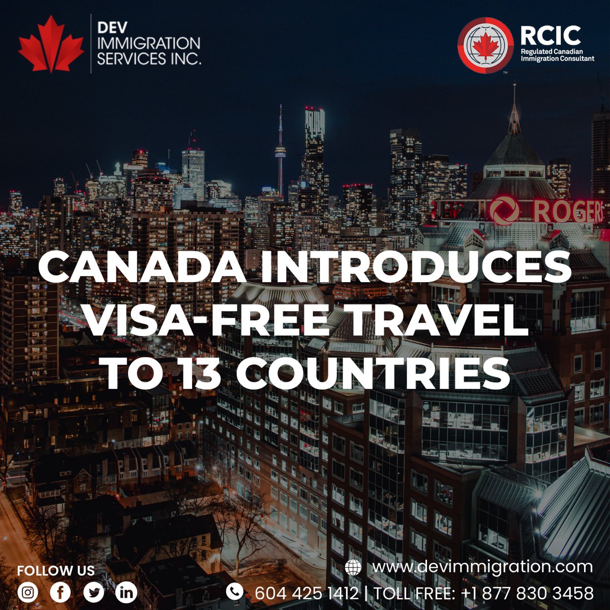 Air travel to Canada made easier for 13 countries. No Temporary Residence Visa needed if you held a Canadian visa in the last 10 years or have a valid US non-immigrant visa!
#canada #visafree #evisa #temporaryvisa #tvr #canadianvisa #usnonimmigrantvisa #nonimmigrantvisa