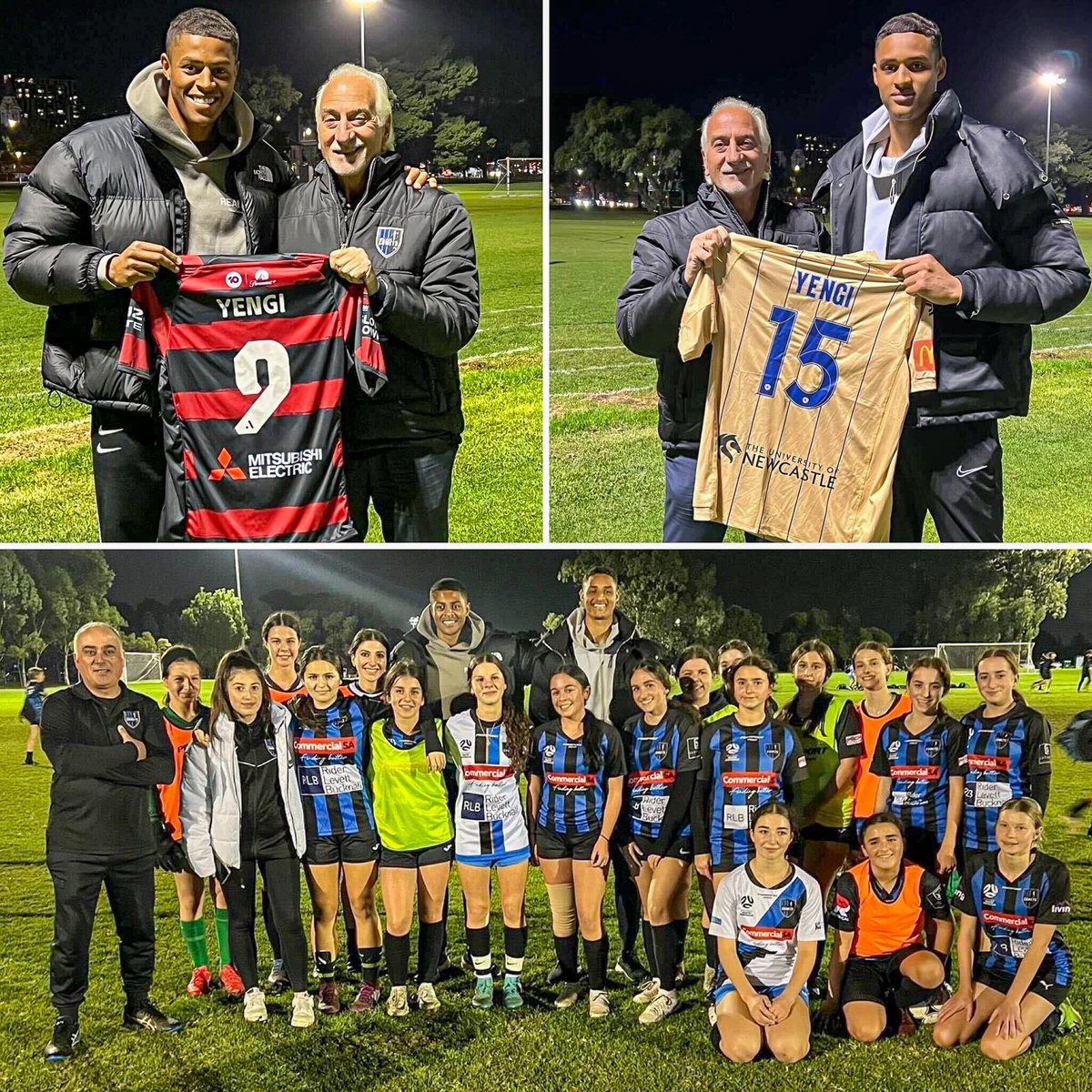 How good is this 🙌

Kusini and Tete Yengi returned to their junior club <a href="/AdelaideComets/">Adelaide Comets FC</a> in their off-season to speak to the stars of tomorrow ⭐️

📸 <a href="/AdelaideComets/">Adelaide Comets FC</a>