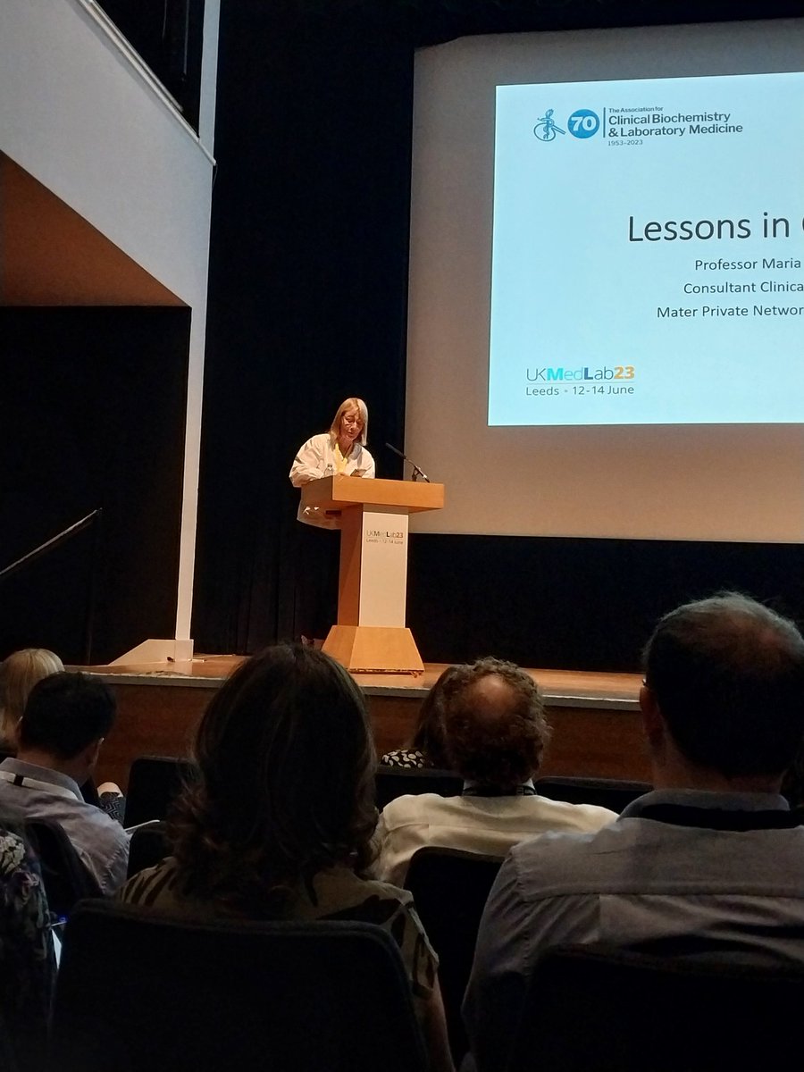 KellyMcCarthy83's tweet photo. Great opening lecture by Prof. Maria Fitzgibbon at #UKMEDLAB23 #Lessonsinchemistry #ACBI https://t.co/IpZncZZr3W