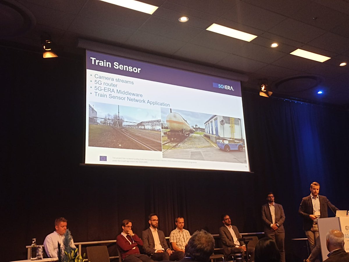 BringAuto's tweet image. Last week we presented our role and use case within the @5g_eraProject at the @EuCNC  &amp;amp; 6G Summit 2023 in Sweden. BringAuto transport and logistic use case connect our autonomous industrial #DeliveryRobot through 5G-ERA Middleware with Train Sensor and Collision Avoidance Network