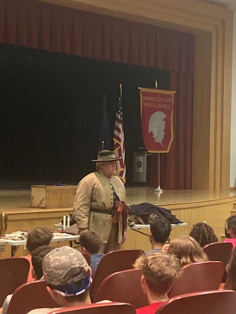 Seventh grade students had a cool experience on Monday to cap off their study of The Civil War.