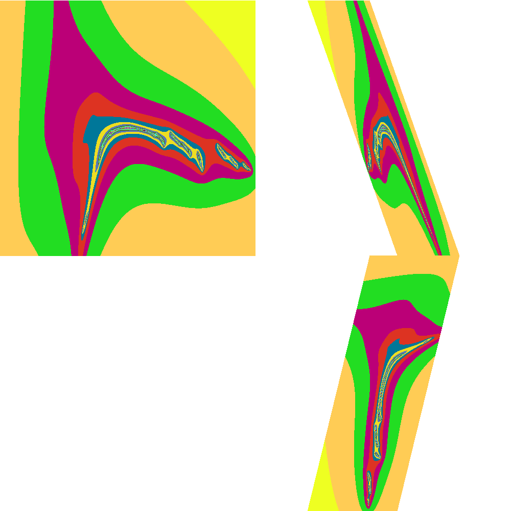 dieg0x17's tweet image. #CannandelbrotSet, Mx = -1.729 cut: 0.224 X1 + 0.919 X2 + -0.324 X3 = 0.000 #dailyfractals