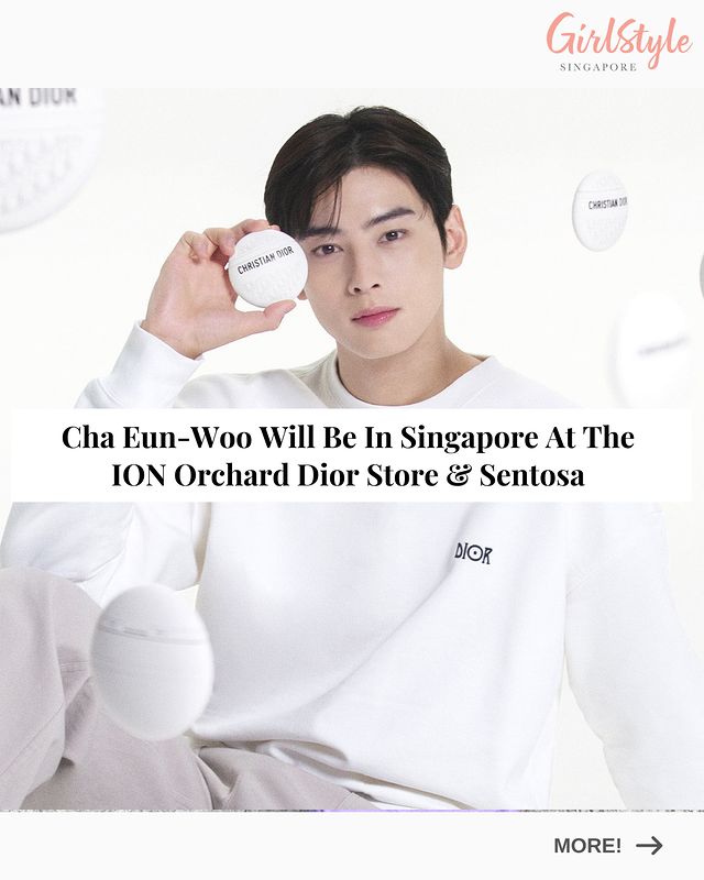 Cha Eun-woo will be in Singapore on 14 June 2023 for Dior's event