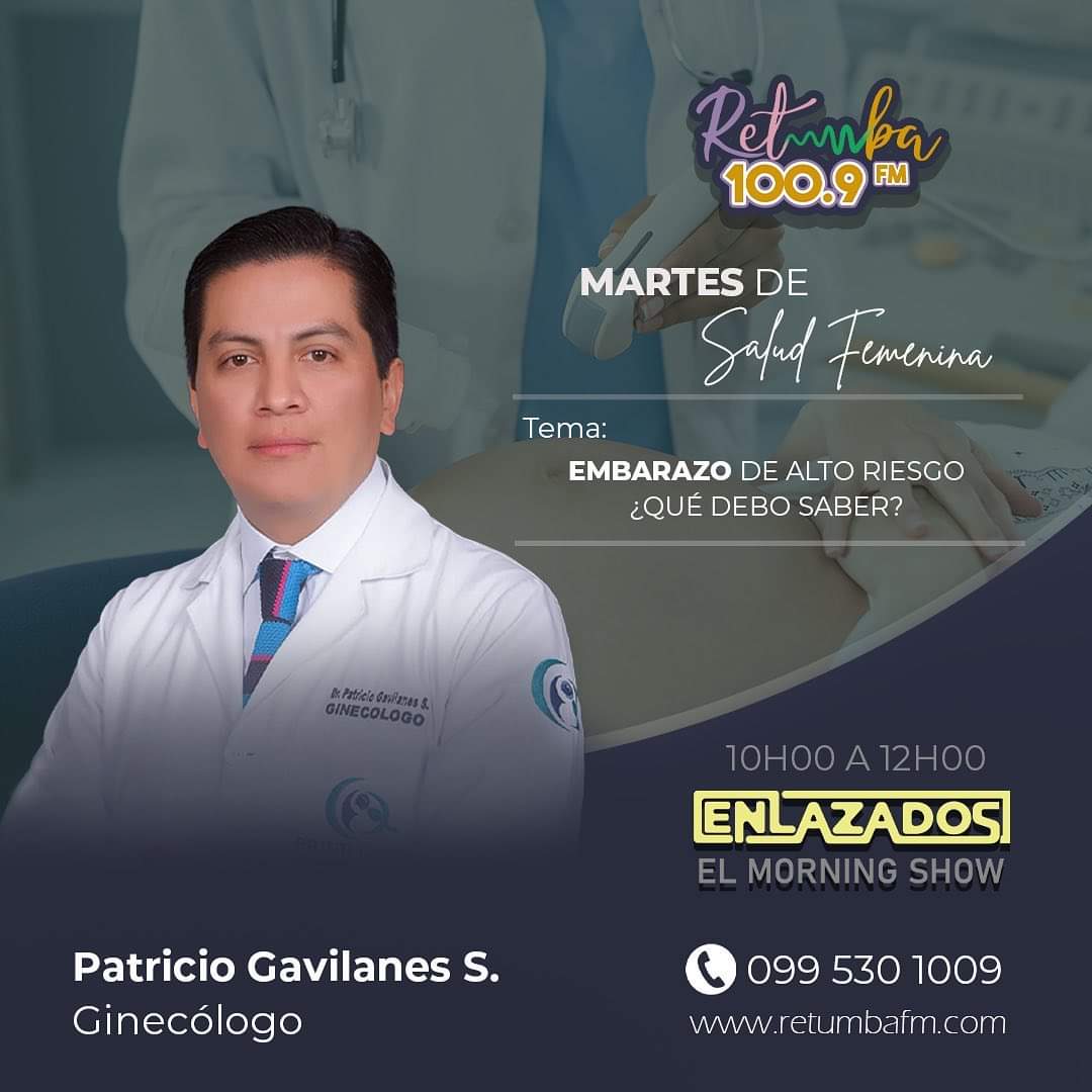 💡 Existen varios factores que determinan que un embarazo sea de alto riesgo ⚠️🔜 ¡Conoce todos los detalles! 👇🏼👇🏼
Martes de Salud Femenina
¡Te esperamos desde las 10h00! 
Dr. Patricio Gavilanes S.  Ginecólogo - Infertilidad Ambato
#YoEscuchoRetumba 
#ginecologia 
#saludfemenina
