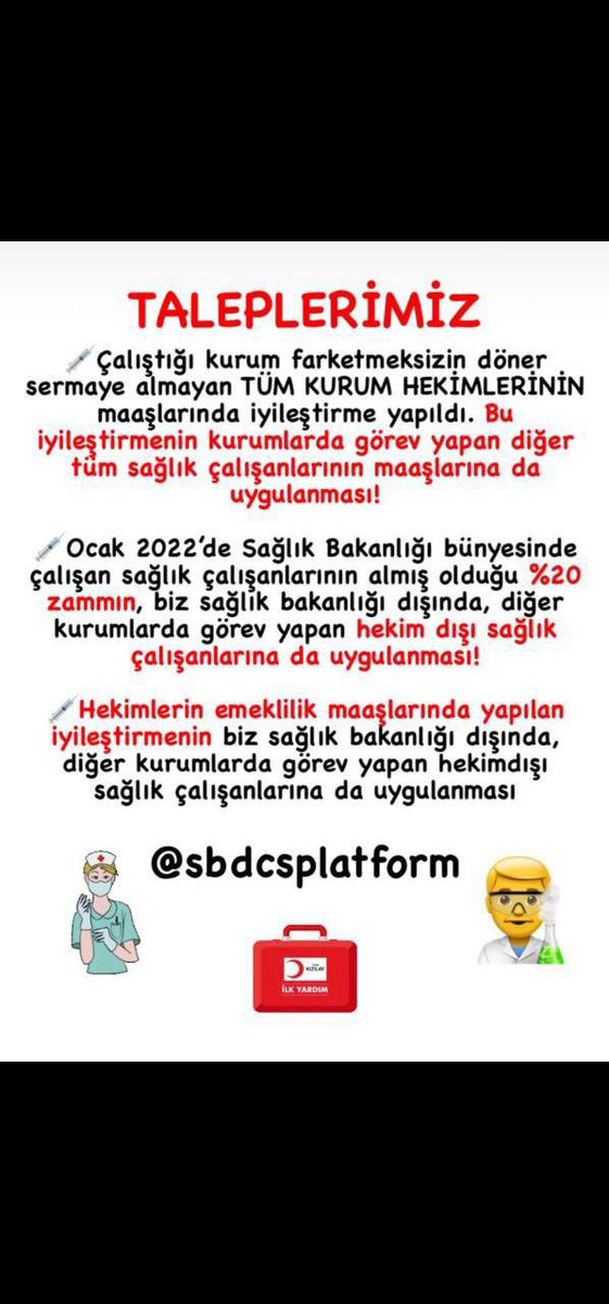 #kurumdışısağlıkçılarınsesiolun
<a href="/EgitimBirSen/">Eğitim-Bir-Sen</a> 
<a href="/turkegitimsen/">Türk Eğitim Sen</a> 
<a href="/MemurSenKonf/">Memur-Sen</a> 
@gencsaglik_sen 
<a href="/gencegitimsen/">Genç Eğitim Sendikası</a>