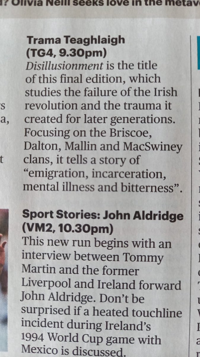 Don't miss the final episode of our documentary 'Tráma Teaghlaigh', tomorrow 9:30 on @TG4TV . @thesundaytimes_ pick of the day for the last three weeks. Thank you everyone for watching and a massive thank you to all of the contributors and crew who took part in the series.