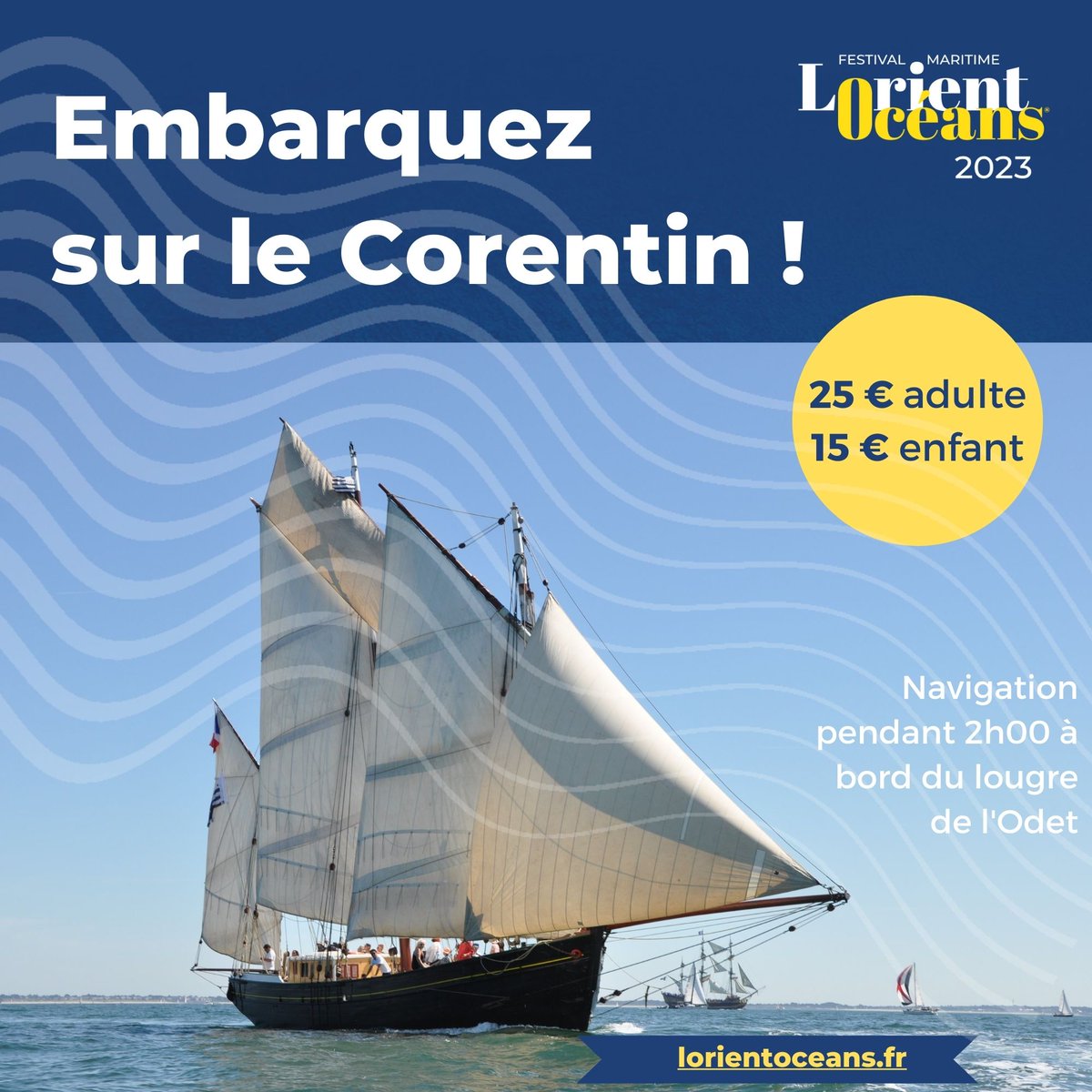 Embarquez sur le Corentin pendant <a href="/lorientoceans/">Lorient Océans</a> ! 
Réservez votre place dès maintenant : lorientoceans.fr/sloop-corentin/

#festivalmaritime #corentin #lougredelodet #lorient #radedelorient