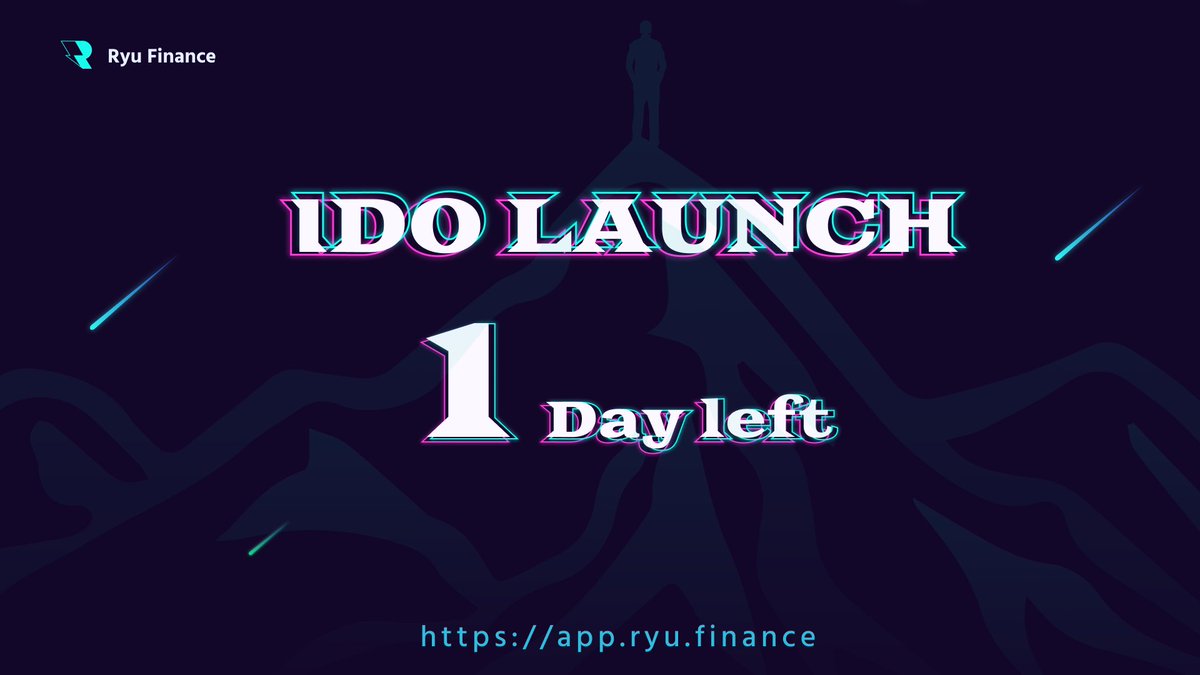 Ryu Finance IDO Countdown: 1 Day

app.ryu.finance/#/launchpad
