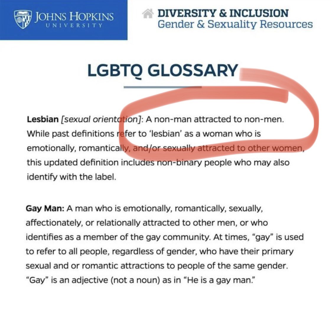 Thank you @JohnsHopkins for reminding us that “woman” is an outdated and offensive term.

From now on, the phrase is “non-man”. 
👏✊