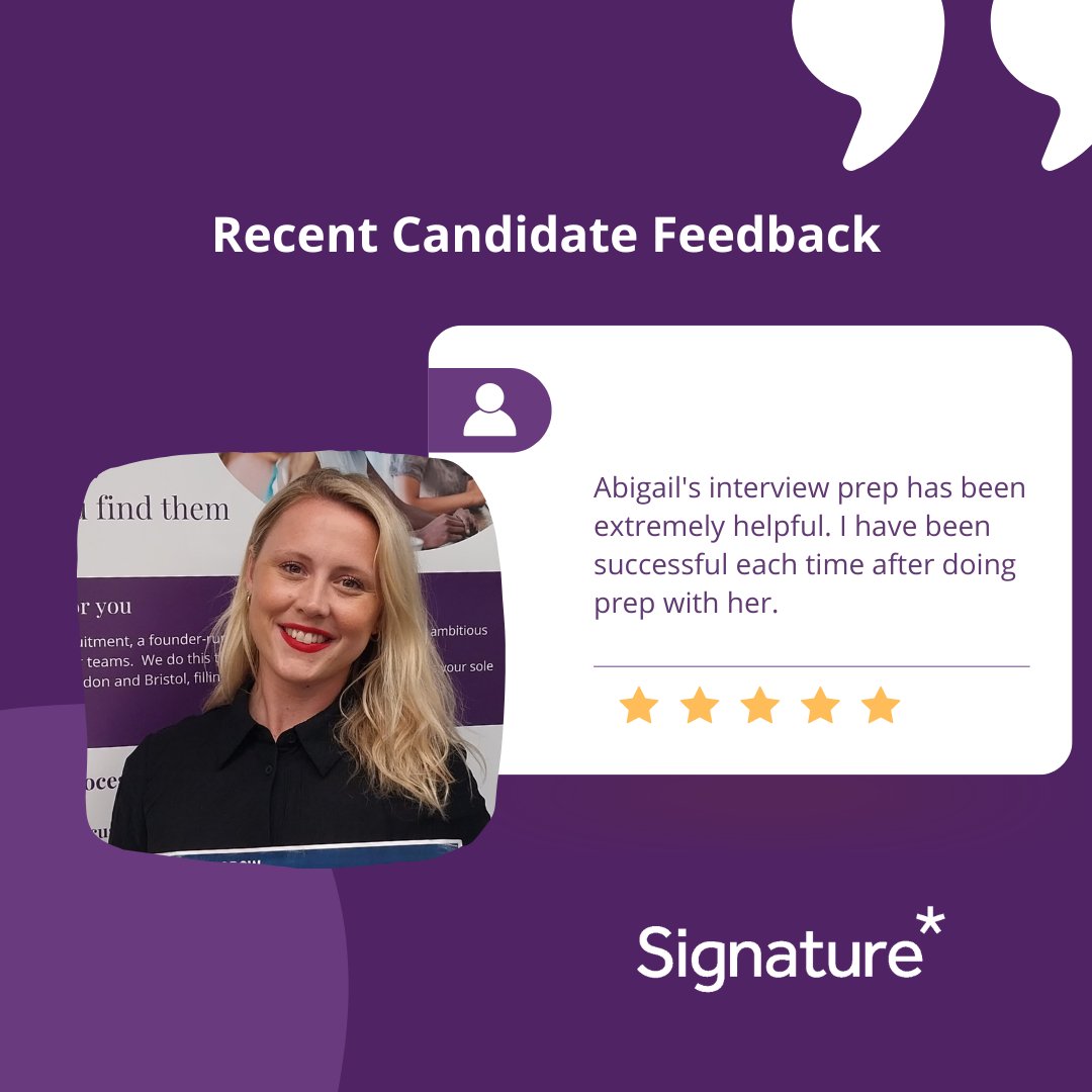 🌟Candidate Feedback 🌟
We are thrilled to receive such positive feedback from our candidates🎉 #makeyoursignaturemove #candidatefeedback #thankful #interviewprep #professionalservice