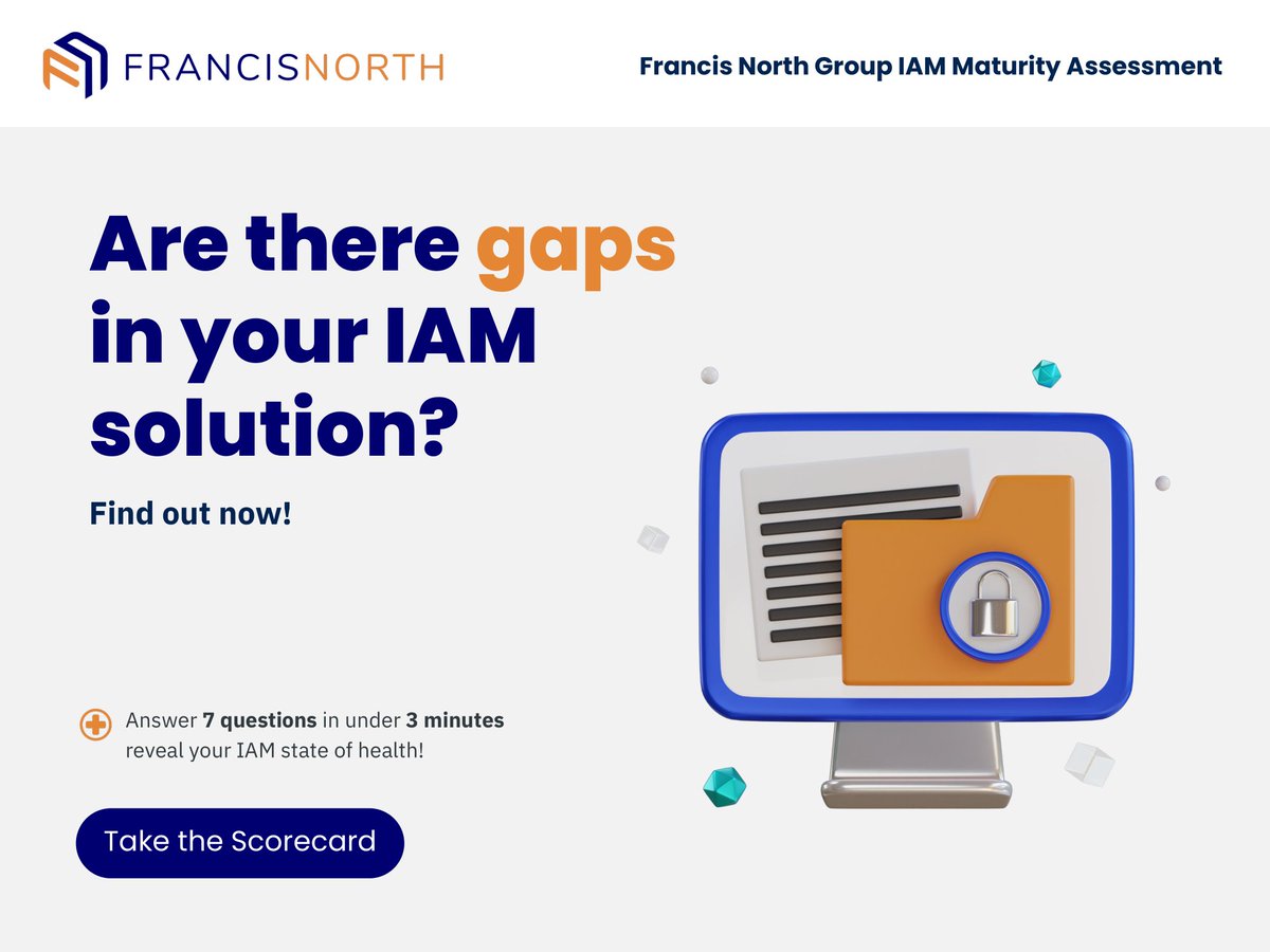 FrancisNorthGrp's tweet photo. Is your IAM solution fit-for-purpose? Find out today with our IAM Maturity Assessment.

https://t.co/EuHUNHFYw9

#iam #GRC #cybersecurity #cisco https://t.co/uR0uYB7gRH