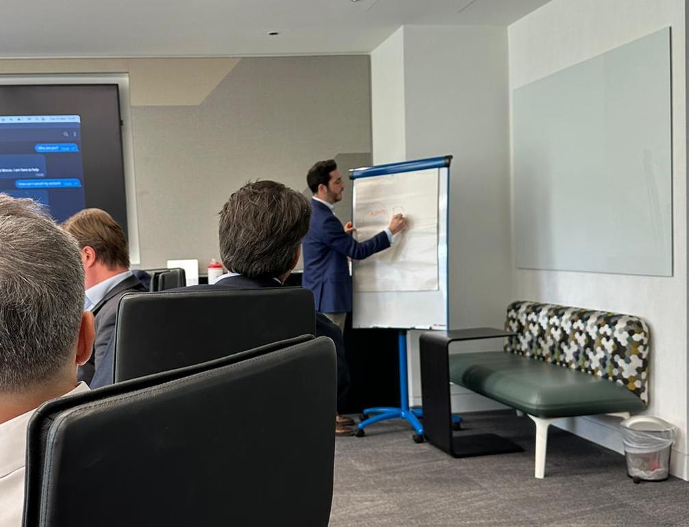 ravhayer06's tweet photo. Great to collaborate with the wider team at our recent #Digital Champions Strategy Day. Here’s a little insight into when Miguel Romanillos and I carried out a presentation on our AI GPT #FinancialServices offering, something we are really excited about!

#CompanyCulture #AI https://t.co/h4bualUBxa