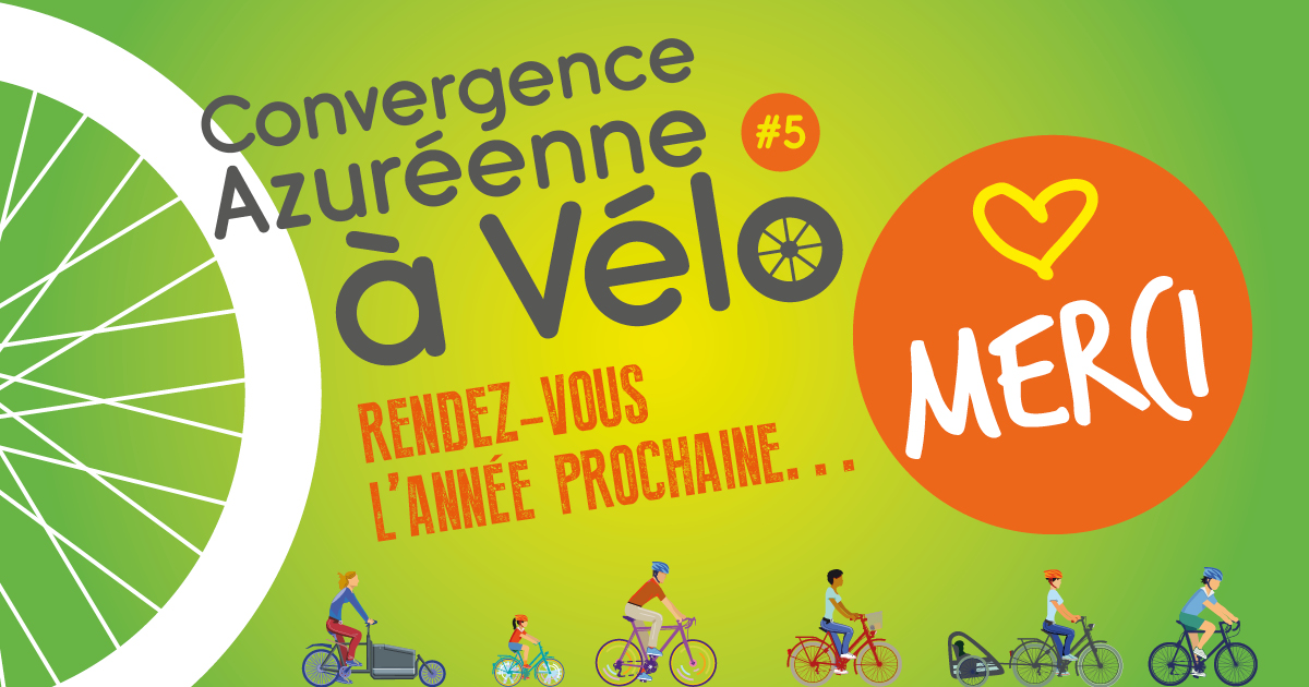 Merci pour votre présence et votre bonne humeur 💚qui ont fait de cette 5e édition une belle journée festive !📷 Retour sur notre 5e Convergence Azuréenne à vélo : t.ly/gt1z1
#choisirlevelo #cyclotrope #baladeavelo #convergence #velo #bike <a href="/mai_velo/">Mai à vélo</a> <a href="/niceavelo/">Nice à Vélo</a>