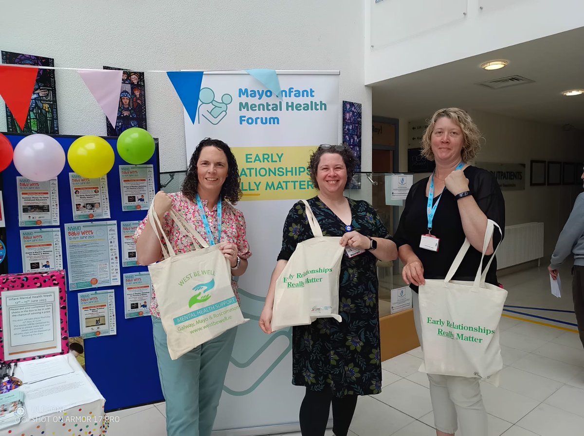 WestBeWell1's tweet photo. In partnership with @MCypsc West Be Well supplied 100 branded bags to be given out to every new mum this week to celebrate Infant Mental Health Week.
Find out more and see programme of local events here:
https://t.co/wuWXkTpskS
#MayoBabyWeek #InfantMentakHealthWeek @CHO2west https://t.co/tzsRgL7sJA