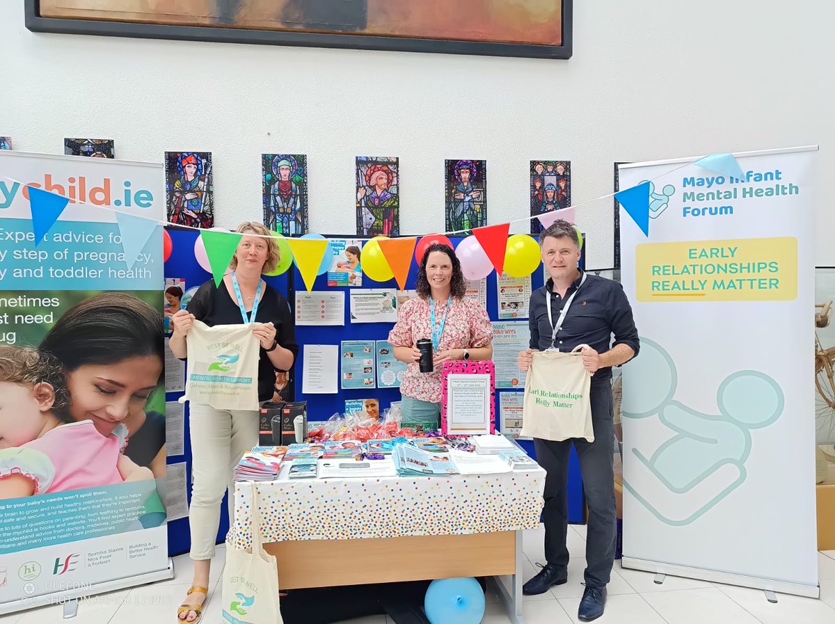 WestBeWell1's tweet photo. In partnership with @MCypsc West Be Well supplied 100 branded bags to be given out to every new mum this week to celebrate Infant Mental Health Week.
Find out more and see programme of local events here:
https://t.co/wuWXkTpskS
#MayoBabyWeek #InfantMentakHealthWeek @CHO2west https://t.co/tzsRgL7sJA