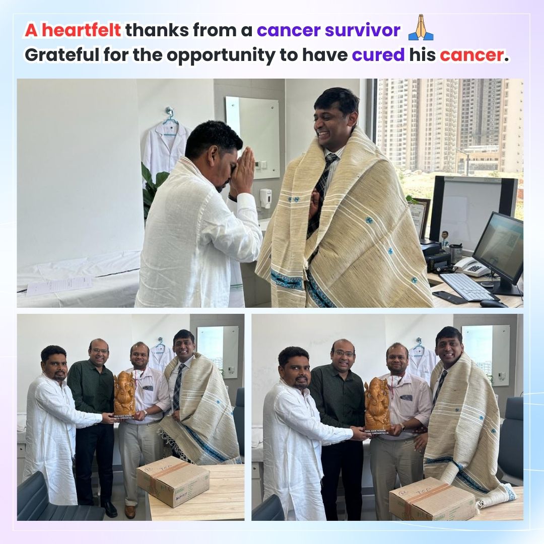 I'm delighted to announce that one of my patients has successfully conquered cancer! 💪❤️

#drchinnababu #oncologist #roboticsurgeon #CancerCure #MedicalAdvancements #Resilience #Gratitude #MakingADifference #cancertreatments #HealingJourney #CelebratingLife #CancerWarrior