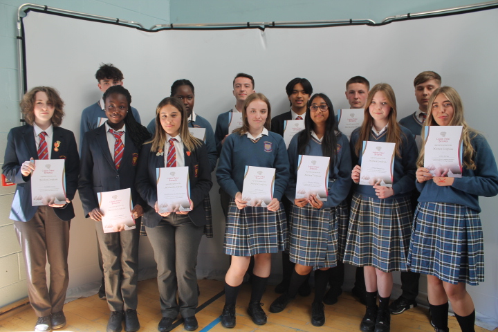 cpsetanta's tweet image. Along with our 5th and 6th year winners. Congratulations to each student for embodying one of our core values so well #meitheal #Teamddletb