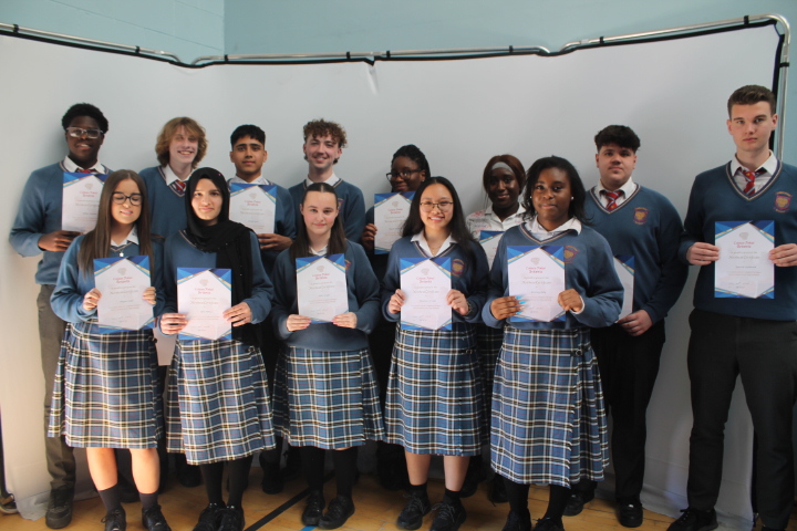 cpsetanta's tweet image. Along with our 5th and 6th year winners. Congratulations to each student for embodying one of our core values so well #meitheal #Teamddletb