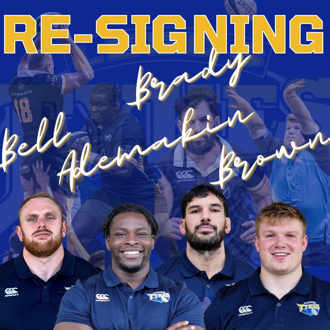 🌟 Quartet commit to Leeds Tykes
📢 We are delighted to announce the first 4 players who've committed their future to the club for our 2023/24 <a href="/Natleague_rugby/">National League Rugby</a> #Nat2 season 🙌
💬 "...the project we are building at Tykes excites me"
➡️ Read all about them! tinyurl.com/5ytp2ar6