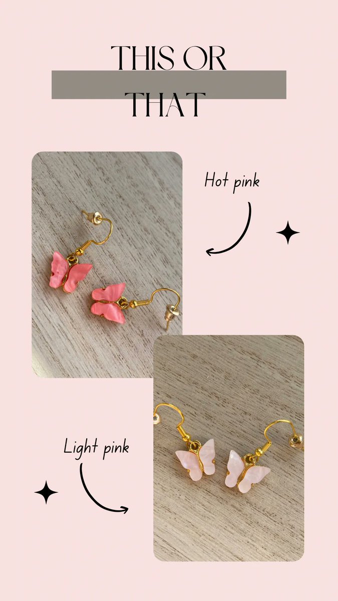 another Tuesday this or that!🥰

Today’s options: hot pink 💖 or light pink butterflies?💗
Comment your fave below👇🏻 

Find them here: buff.ly/41p86pr 💖

buff.ly/41Q4QTH 💗

#pink #butterfly #earrings #jewellery #smallbusiness #smallbiz #thisorthat #butterfly