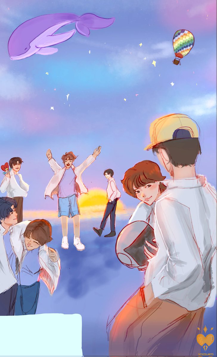 EmilyBTSBTS's tweet photo. Even today, youre helping me so much with your words, your music, and your presence. Thank you @bts_bighit 💜

#BTS10thAnniversary #btsfanart https://t.co/pt7iw6XnI5
