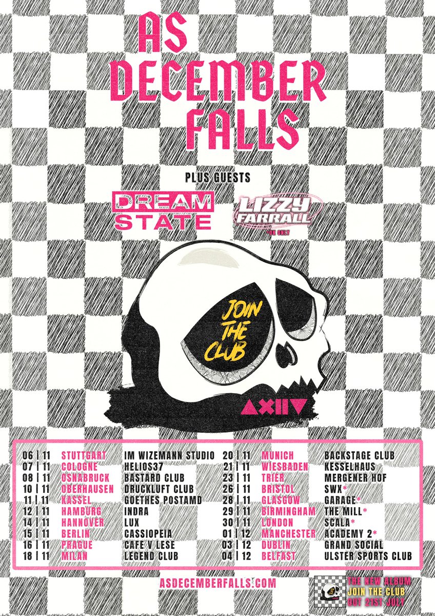 DreamStateUK's tweet image. EU/UK! 🇪🇺🇬🇧

See you this November &amp;amp; December with @AsDecemberFalls and @LizzyFarrall (UK only)

We can’t wait to see you all again! 🖤

Tickets on sale Friday 10am x