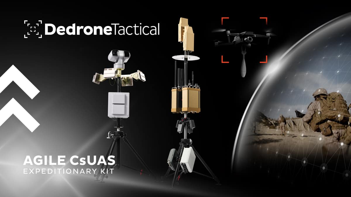 UnmannedSystem's tweet photo. Dedrone Unveils Agile Multi-Sensor Counter-sUAS Solution.
Find out more: https://t.co/b8zvA2zEvP
#unmanned #unmannedsystems #uncrewed #cuas #csuas #AI #commandandcontrol #technology #radiofrequency @dedrone https://t.co/vhtDslcFVt
