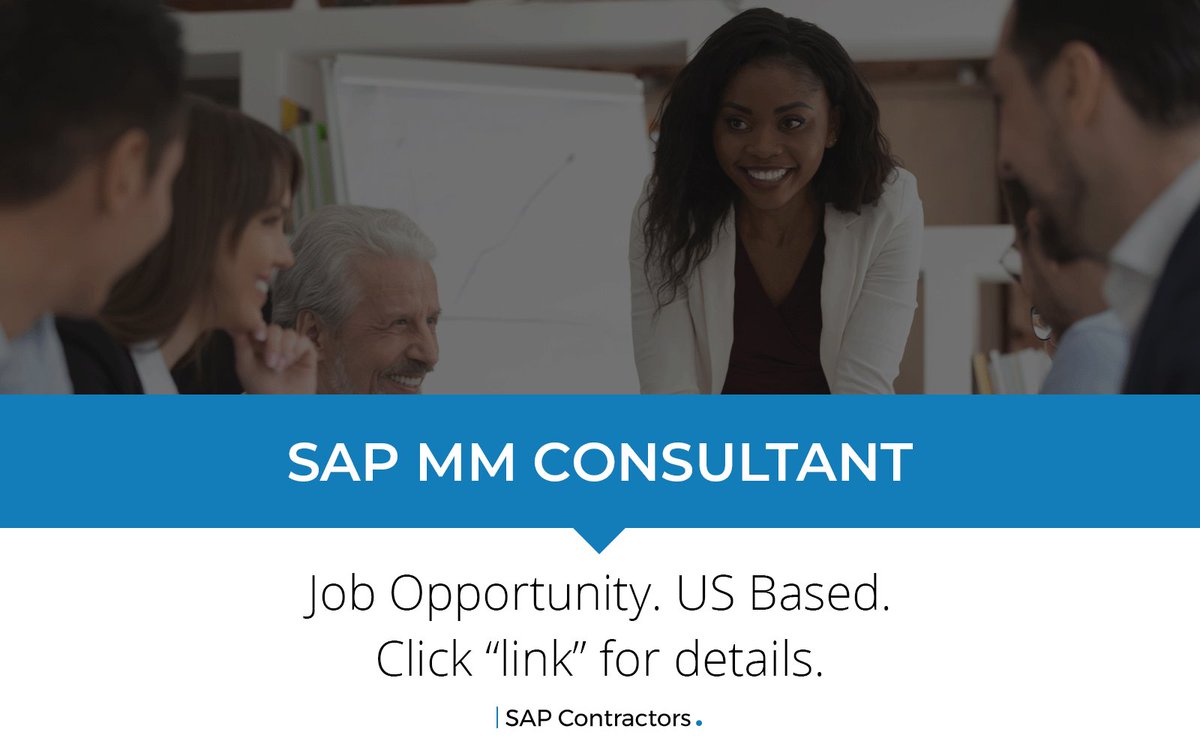 JOB OPPORTUNITY: SAP MM Consultant
Salary: $USD160,000 per Annum
Location: Remote, USA

For details, please contact Cassandra Krome on Cassandra.Krome@sapcontractors.com
 
@SAP #SAPJobs #S4HANA #DigitalTransformation #SAPERP #Cloud