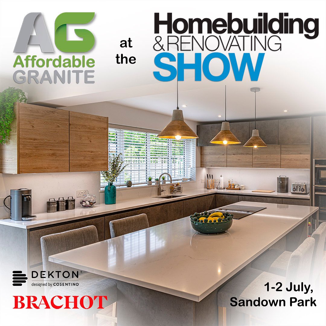 We’re excited to announce that Affordable Granite will be exhibiting at the @HBR_Show at Sandown Racecourse this year. Come and see us for a free glass of bubbly 🥂 on stand S754; where we’ll be showcasing some new and exciting materials.