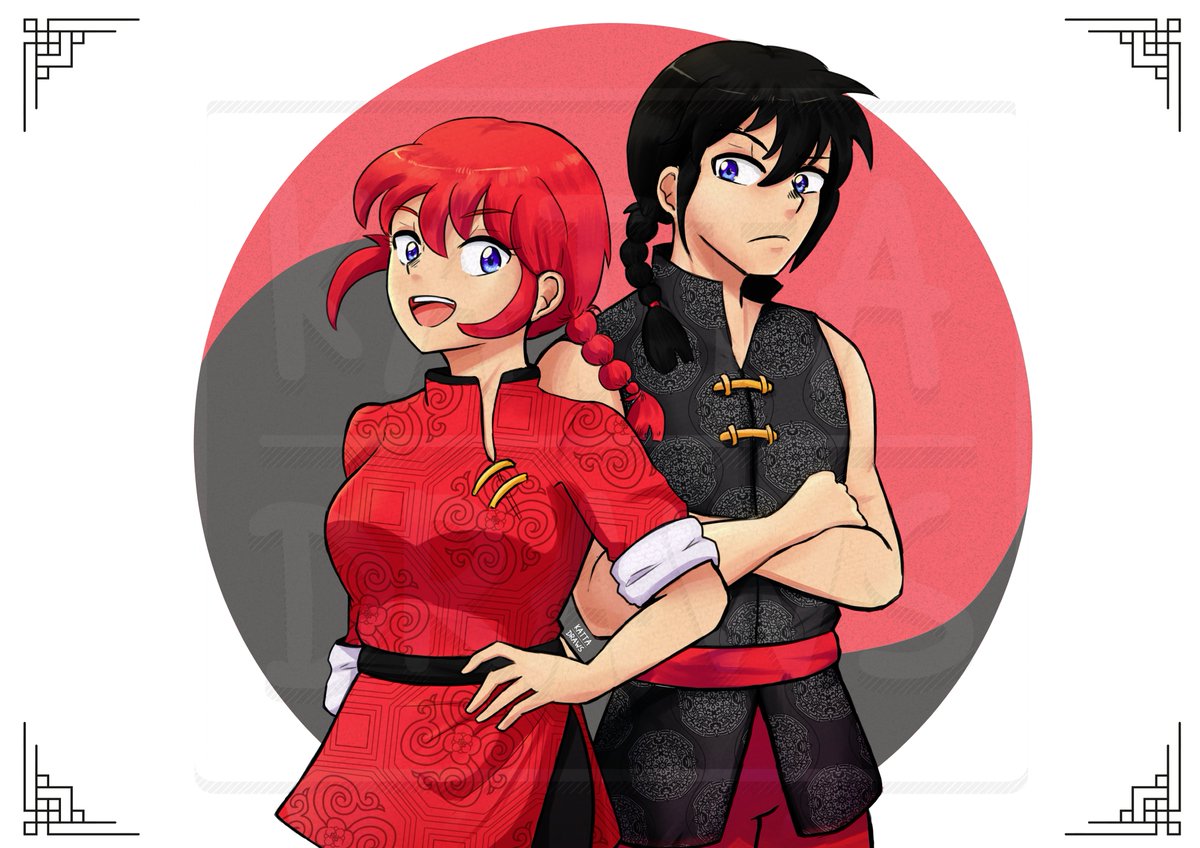 Two sides of the same coin 🔴⚫️
 
#ranma #fanart #らんま #イラスト