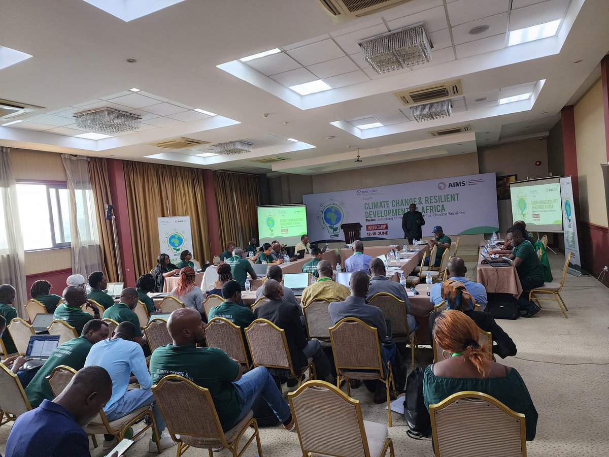 #HappeningNow
#AIMSworkshop
Exiting Discussions today. Institutions to share their experience in #climateservices and identify #climateresearch gaps to be addressed for #climateresilience
@WMO @REMA_Rwanda @AgrhymetInfos @ECA_OFFICIAL @CGIARAfrica