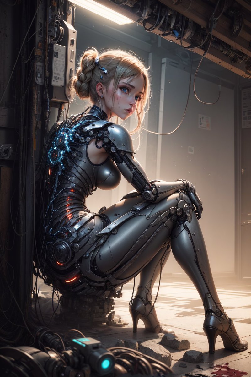 sigcutx's tweet photo. After being reset, the mechanical girl opened her eyes and asked you, "Who am I?" #AIArt #StableDiffusion #RavAnime https://t.co/BuHJQk4vy1