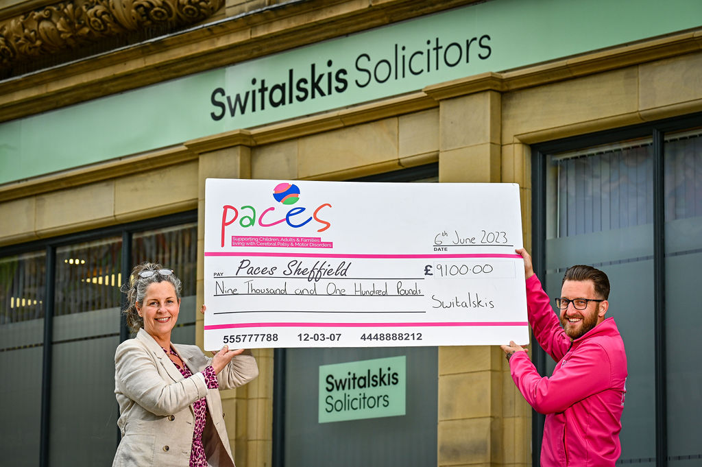 Switalskis's tweet photo. Paces, a specialist centre for children with cerebral palsy and motor disorders, has received a £9.1k donation from Switalskis, to support its important work in the region. #TeamPaces

https://t.co/r7nyvYiuST https://t.co/hblLH2jvMe
