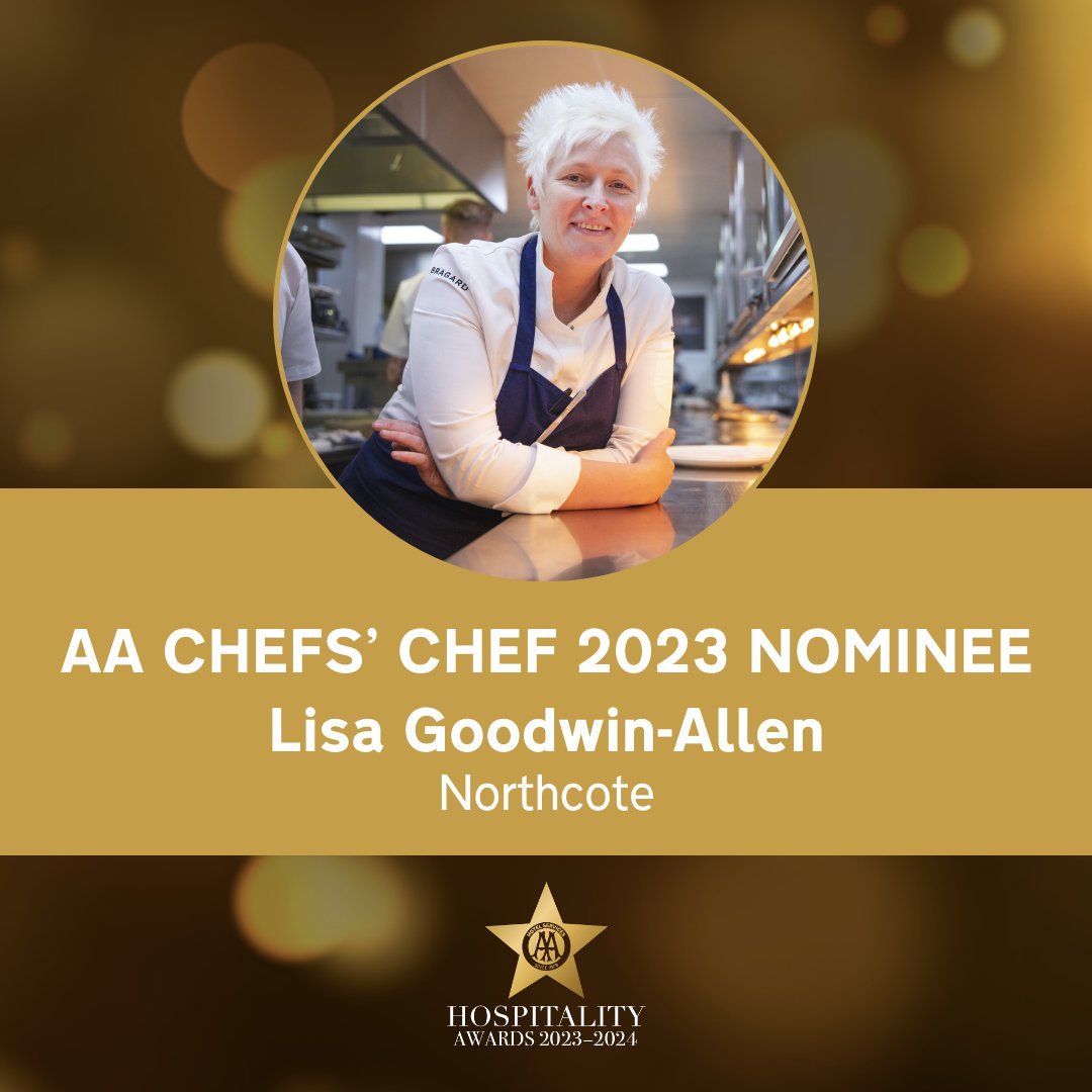 Congratulations @_LisaAllen on being shortlisted for the AA Chefs' Chef Award 2023! Find out who will be crowned this years Chefs' Chef at the AA Hospitality Awards on 25 September 2023. Get your tickets > tinyurl.com/fzpvex6y