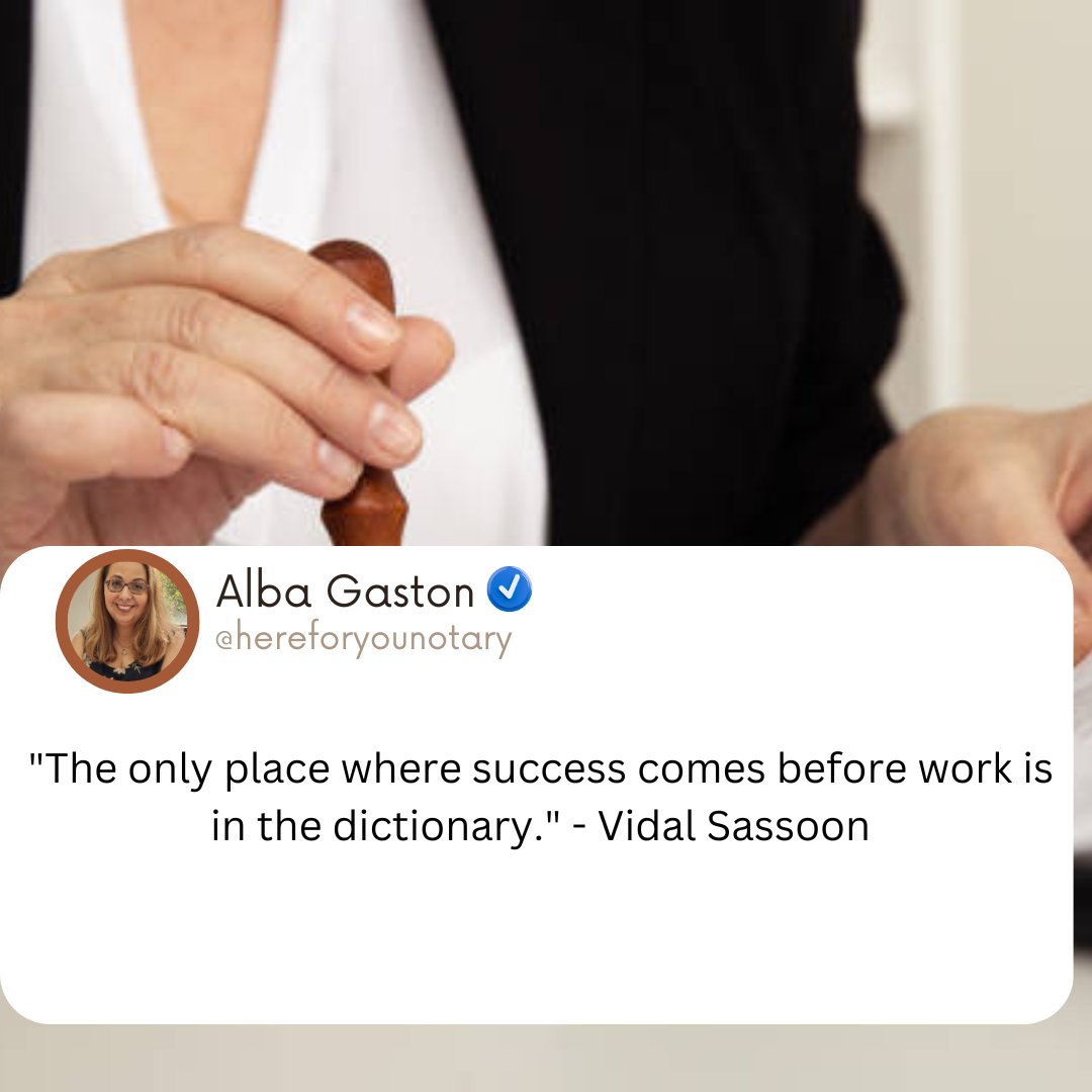 here4unotary's tweet photo. Success isn't handed out freely; it's earned through consistent effort. So, roll up your sleeves. #WorkHardForSuccess #SweatEquity #EntrepreneurialDedication #MobileNotary #Notary #NotaryPublic #NotarySigningAgent #Apostille https://t.co/3LGSei6UMp