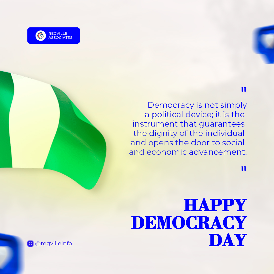 June 12, a notable milestone in our country's history, embodies the tenacious spirit of the Nigerian people, who have worked ceaselessly to realize their hopes and dreams.

Happy Democracy Day.