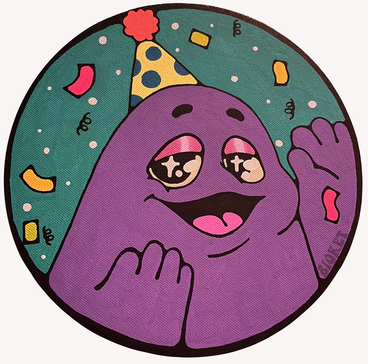 BioketArt's tweet photo. For grimace’s birthday <3 https://t.co/0GnYwXY9L4