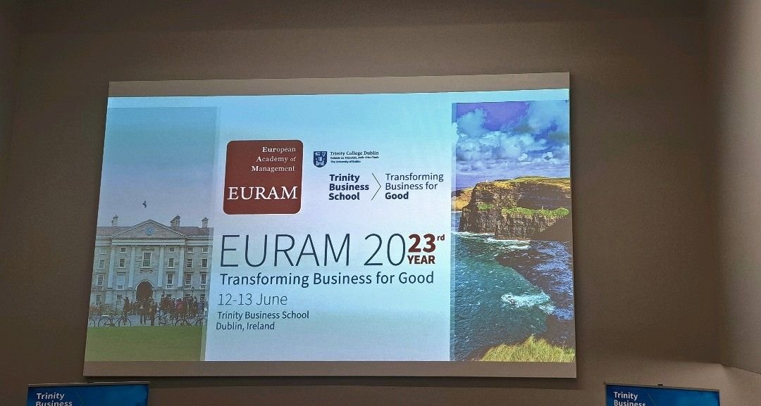 oumaima_omari's tweet image. #EURAM2023 Doctoral Colloquium !

I&apos;m delighted to be taking part in the @EURAM_BXL conference&apos;s on the theme of &quot;Transforming business for good&quot; at @TCDBusiness in #Dublin.

#doctoralcolloquium #conference #businessforgood