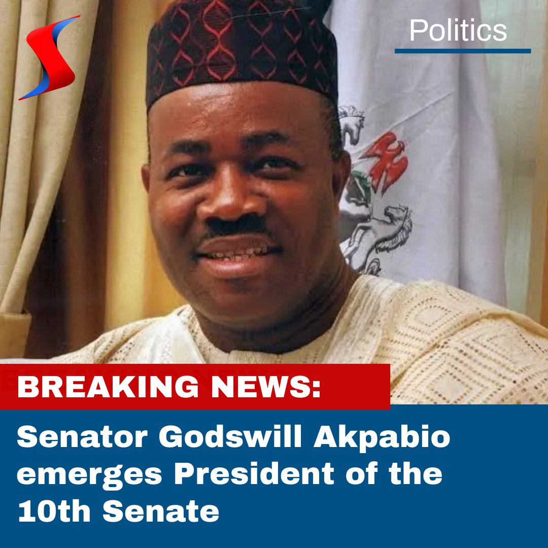 spectrumtonline's tweet image. Senator Godswill Akpabio has emerged the 10th President of the Senate after defeating Senator Abdulaziz Yari.

#senatepresident 
#NigerianSenate
#politics
#akpabio
#spectrumtelevision