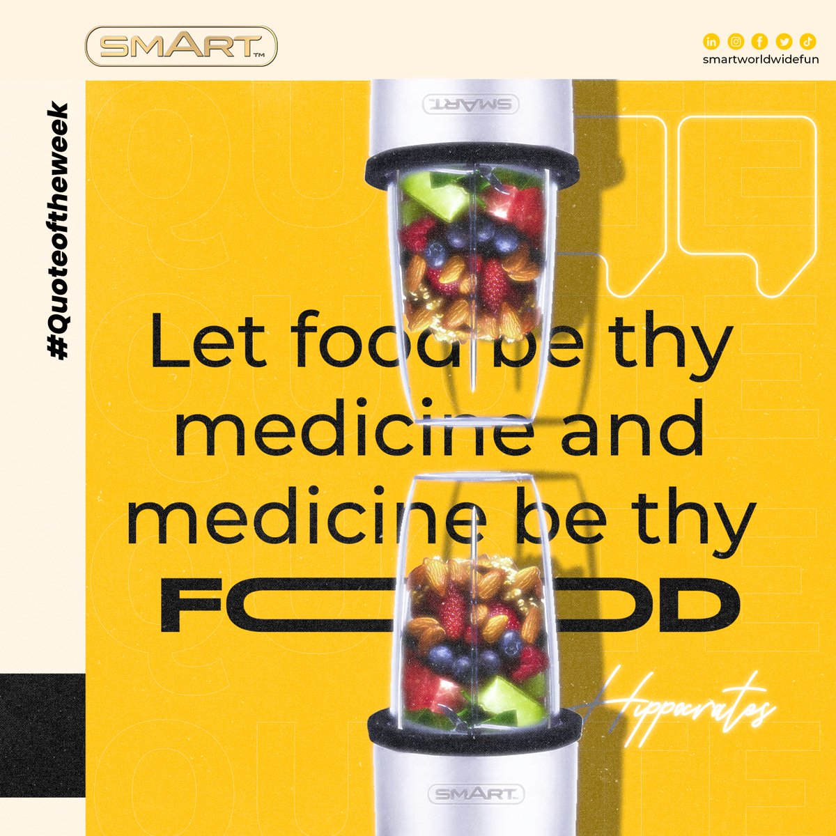 Embracing the wisdom of Hippocrates: 'Let food be thy medicine and medicine be thy food.' 🌿 With the help of SMART Master Bullet

#healthyfoodeating #healthyfoodlove #healthyfoodpost #healthyfoodforkids #healthyfoodvideos #healthyfoodinspo #healthyfoodies #healthyfoodchoice
