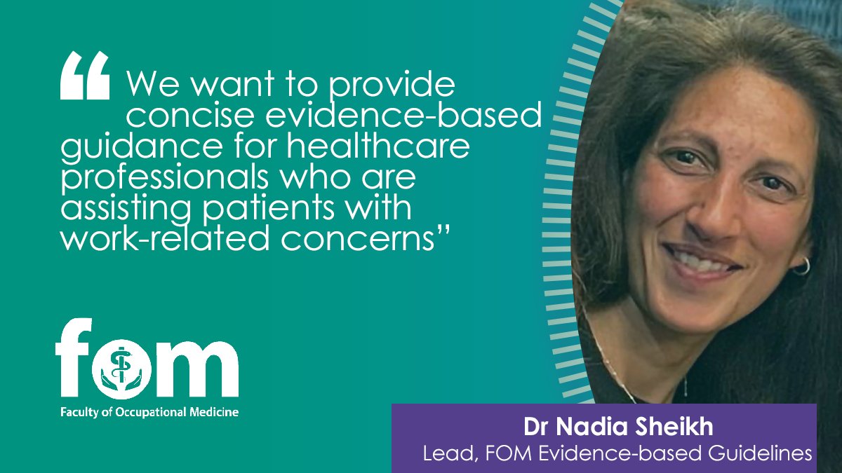 The Faculty has launched new evidence-based guidelines that aim to assist healthcare professionals in the workplace. 

They concern the management of upper limb disorders and supporting individuals back to work after Carpal Tunnel Release surgery.

More👉fom.ac.uk/general-news/f…
