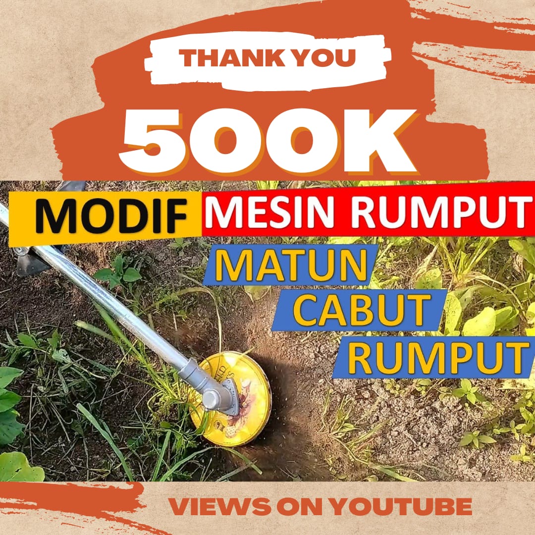 pokohjayateknik's tweet photo. POJATEK Video: Modifikasi Mesin Potong Rumput Untuk Matun Penyiang Gulma Murah Meriah - Lahan Kering dan Basah
500K Views on YouTube!
🎥 https://t.co/YnrhEQRmj3
Thank you for your supports! 🙌
POJATEK - Help Your Works!
#mesinpotongrumput #mesinpotongrumputPOJATEK #matun #diy https://t.co/z1Sfp4mbm7