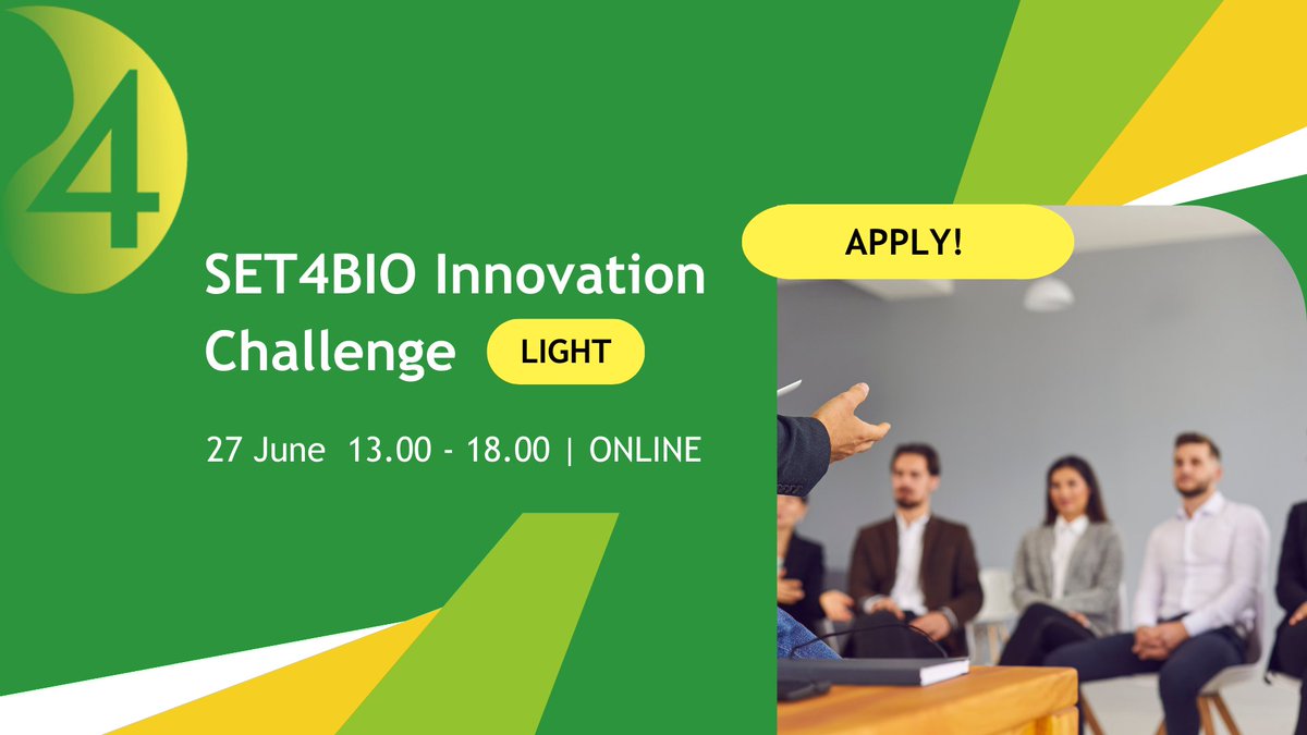 Are you a project developer in #bioenergy and #renewable #fuels? Do not miss the opportunity to get your idea.. fuelled up! 💡Apply to the SET4BIO Innovation Challenge Light to get an expert judgment of your technology & on #financing instruments
Read more shorturl.at/puz06