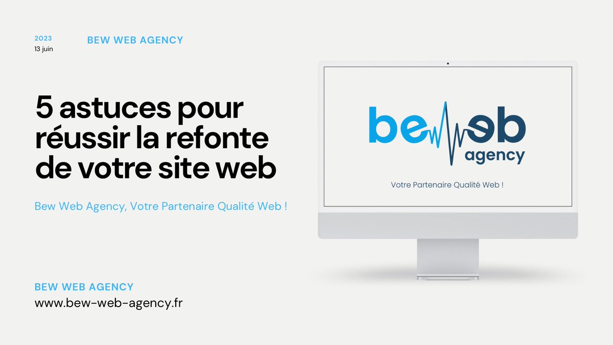 bew_web_agency's tweet image. La #refonte d’un #siteweb est une étape cruciale pour maintenir son efficacité. Processus qui nécessite la prise en compte des besoins de votre audience. En repensant votre site vous offrez une #UX optimale. Découvrez 5 astuces pour réussir votre refonte.
bew-web-agency.fr/5-astuces-pour…