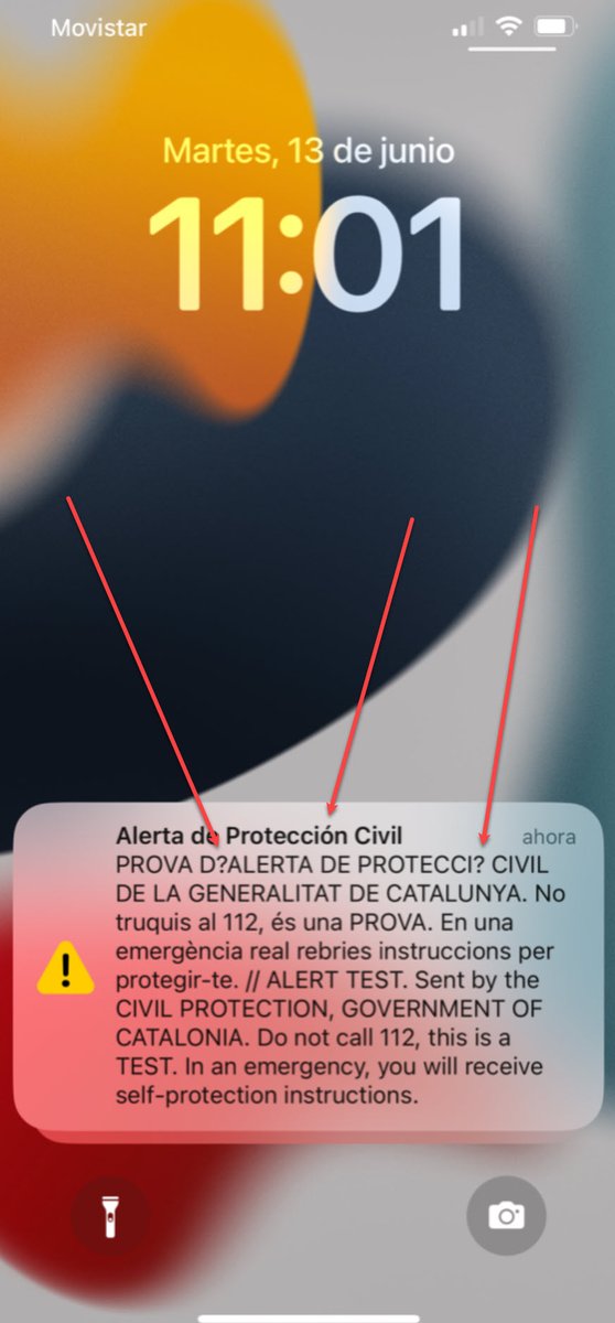 dferregu's tweet photo. @PopapCatradio @maticatradio saben els que escriuen el txt a la plataforma d'avisos 112 @112 que els accents no acostumen a funcionar be en el mon digital??? aixi s'ha rebut avui l'avis Alerta de Protección Civil (en castellano) https://t.co/4t4GNHINfi