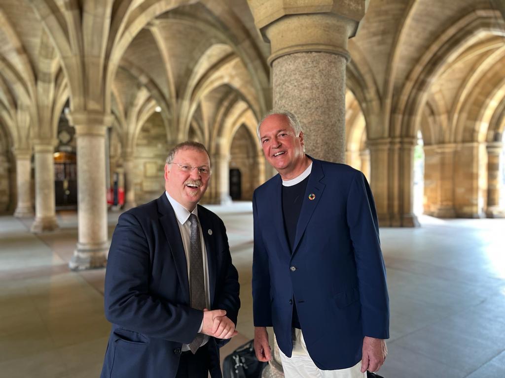 Glasgow_Chamber's tweet photo. Yesterday we hosted another fantastic Glasgow Talks with business leader and net positive business advocate @PaulPolman, as part of the #AdamSmith300 celebrations. 

Insightful and heart felt discussion on how to integrate sustainability into the core of your business operations! https://t.co/pxSlR2KoS2